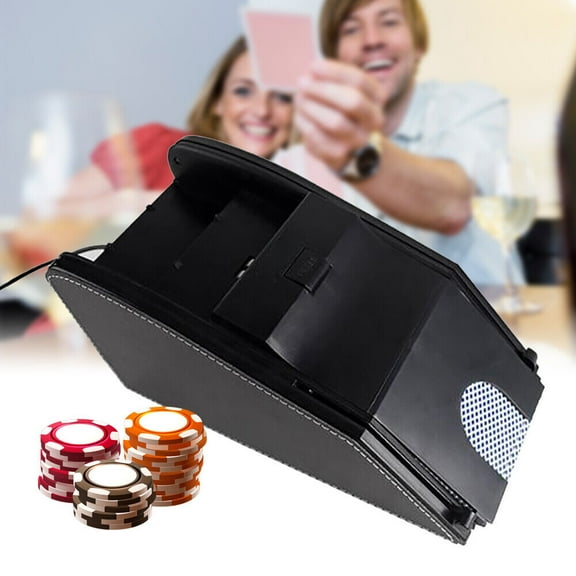 2 in 1 Automatic Poker Card Casino Shuffler Dealing Dispenser Shuffler Machine for Poker-sized Cards