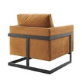 thumbnail image 4 of Posse Performance Velvet Accent Chair Black Cognac, 4 of 8