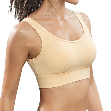 

One Cup Sports Underwear Gathers to Show the Chest and Beautiful Back Yoga Bra Shockproof Running Bra Yellow M