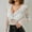 White, variant on Sexy Blouses Women's V-Neck Lace Sexy See Through Long Sleeve Shirts Black Blouses Summer Tops