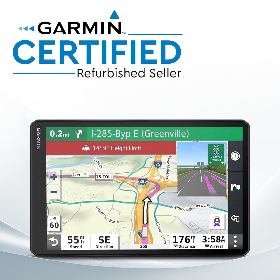 Restored Garmin Dezl OTR1000 10” GPS Truck Navigator with Load-to-Dock Guidance (Refurbished)