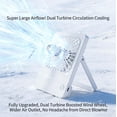 thumbnail image 3 of Portable Travel Fan, Cruise Ship Approved, 7H 1200mAh Ultra-Thin Quiet Rechargeable Battery Operated Desk Fan for Bedroom, Office, Camping, 3 of 6
