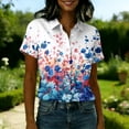 thumbnail image 5 of Womens Hawaiian Shirt Tropic Print Short Sleeve Casual Button Down Shirts Beach Aloha Tops, 5 of 5