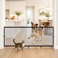 thumbnail image 2 of Dog Gate,70.87x28.35 Inch Indoor Pet Gate with 9 Pcs Hook Up | Drill-Free Stable Partition for Stair & Entryway Separation | Install Anywhere, 2 of 9
