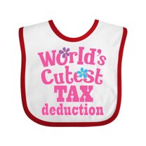 Inktastic Tax Deduction Worlds Cutest Girls Girls Baby Bib