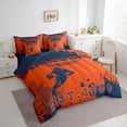 thumbnail image 3 of Erosebridal American Football Bedding Sets Twin Size,Rugby Gamer City Comforter Sets with Sheets,Denver Bed in a Bag Twin Size,Stylish Living Room Decoration Reversible,7-Piece, 3 of 7