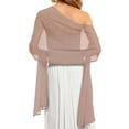 thumbnail image 1 of Mantón CHICGAL para vestidos de noche, bufanda de gasa, color caqui, 1 of 7