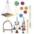 thumbnail image 4 of Bird Swing Toys, Hanging Bird Bite Toy Safe Mixed Color Bite Resistant With Fruit Forks For Home, 4 of 8