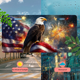 thumbnail image 5 of 1 Pcs 2D Flat License Plate Covers & Frames, American Eagle with Flag For Decorative Front, Waterproof For Decoration Aluminum License Plate Covers & Frames Cover For Men Women, 12" X 6", 5 of 7