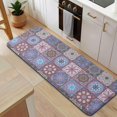 thumbnail image 5 of Purple Ethnic Geometric Patchwork Pattern Kitchen Rug Mat,Kitchen Runner Rugs Non Skid Washable,Decorative Kitchen Floor Mats for Kitchen,Sink,Laundry,17"x47.2", 5 of 7
