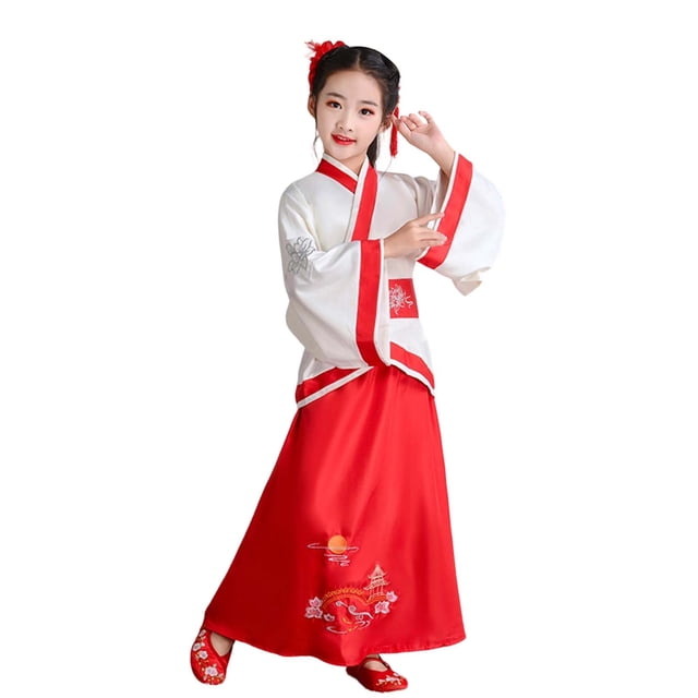 Tenue Traditionnelle pour Enfants, Tenue de Performance Inspirante pour Filles et Garçons, Robe Patrimoniale Classique Convenant à la Maison et aux Loisirs