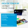 thumbnail image 2 of Pack de 2 cartuchos de tóner HP 12A Negro Laserjet Original Q2612AD, 2 of 5