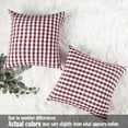 thumbnail image 5 of Red Plaid Throw Pillow Covers 18 x 18 Set of 2 Burgundy Gingham Pillow Covers 18x18 Christmas Decor for Bedroom, 5 of 6