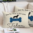 thumbnail image 2 of Blue Black Buffalo Checkered Throw Pillow Covers, Bones Cute Dogs Pets Soft Breathable Pillow Cases with Invisible Zipper for Sleeping, Toddler Pillowcases for Couch Bed Sofa Chair 12x20 Inches, 2 of 9