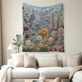 thumbnail image 2 of Flannel Fleece Throw Blanket, Soft Large Throw Blanket, Lightweight Cozy Plush Throw Blanket Fit Sofa Bed, 50"x60", Florals, 2 of 7
