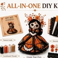 thumbnail image 4 of Day of the Dead Patchwork Doll DIY Kit, Sugar Skull Sewing Craft Kits for Adults, Halloween Fabric Doll Making Kit, Fall Home Decor Handmade Gift for Craft Lovers and Doll Collectors (B), 4 of 7