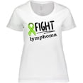 thumbnail image 3 of Inktastic Fight Lymphoma Lime Ribbon Women's Plus Size T-Shirt, 3 of 5