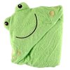 Luvable Friends Unisex Baby Cotton Animal Face Hooded Towel, Frog, One Size