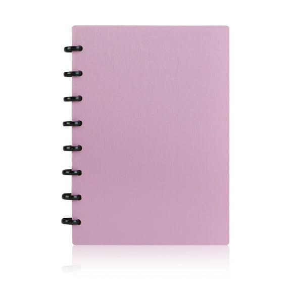 Eagle A5 Junior Discbound Notebook, Customizable Refillable Planner with Poly Cover, 8-Hole Punch, 60 Lined Pages, 1  Notebook Included, Purple