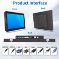 thumbnail image 3 of LMENGER 15 Inch Industrial Touch Screen Monitor, 10 Points Touch, Ratio 4:3 Capacitive PCAP Display, 1024 x 768R, Active Matrix TFT LCD, LED Backlight, VGA, DVI, HD-MI Ports, 3 of 7