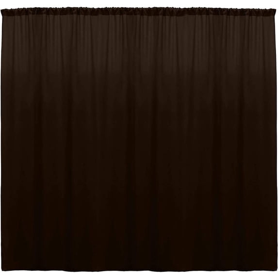 CintBllTer 100% Polyester Window Curtain/Stage Backdrop Curtain/Photography Backdrop 58" Inch Wide X 108" Inch Long (Brown, Pack of 1)