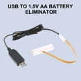 thumbnail image 3 of USB Battery AA Battery Eliminators Cable Replace 1Pc 1.5V AA LR6 Batteries, 3 of 8
