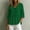 Green, variant on Womens Summer Cotton Linen Gauze Blouse Peter Pan Collar 3/4 Sleeve Button Down Puff Cuff Soft Lightweight Casual Work Shirt, Black 3XL