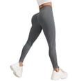thumbnail image 2 of Cellulite Compression 3D Leggings 3D Gym Leggings for Women Slim Move Cellulite Leggings Anti Cellulite Leggings Smile Contour Activewear Tights High Waisted Booty Butt Lifting Leggings Grey L, 2 of 5
