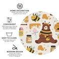 thumbnail image 4 of Balery 6 Pcs Cute Bee Honey Jar Hive Bearleather Coasters Set, Drink Table Cup Coasters For Living Room Kitchen Coffee Decor, 4 of 9