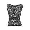 thumbnail image 4 of DuoJiaJ Women's Casual Round Neck Cover Slim Splicing Solid Color Lace Vest Top Cotton Tank Tops for Women, 4 of 5