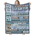 thumbnail image 2 of LHSHID Personalized Name Blanket Custom Love Letter to My Daughter from Dad Mom Never Forget That I Love You Gift Throw Blanket, 2 of 5