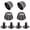 Dark Gray, variant on 12x7mm Flat Hollow Rivet Studs Zinc Alloy Electroplating Gold Tone 4 Pack