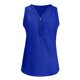 thumbnail image 4 of ICHUANYI Clearance Women's Summer Sleeveless Zip Casual Tunic V-Neck Rollable Blouse Tank Tops(Blue, L) ICHUANYI WER2023081401568, 4 of 7