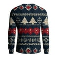 thumbnail image 5 of Homeyce Mens Ugly Christmas Sweater Crewneck Ribbed Soft Knitted Sweaters Colorful and Funny Casual Loose Fit Ugly Funny Pullover Long Sleeve Christmas Pattern Xmas Pullover Tops,Blue 4XL, 5 of 6