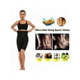 thumbnail image 5 of Sauna Sweat Shapewear High Waisted Pants Mid Thigh Workout Suit Waist Trainer Weight Loss Lower Body Shaper Sweatsuit Exercise Fitness Gym, Inner Vinyl for Women Men, 5 of 5
