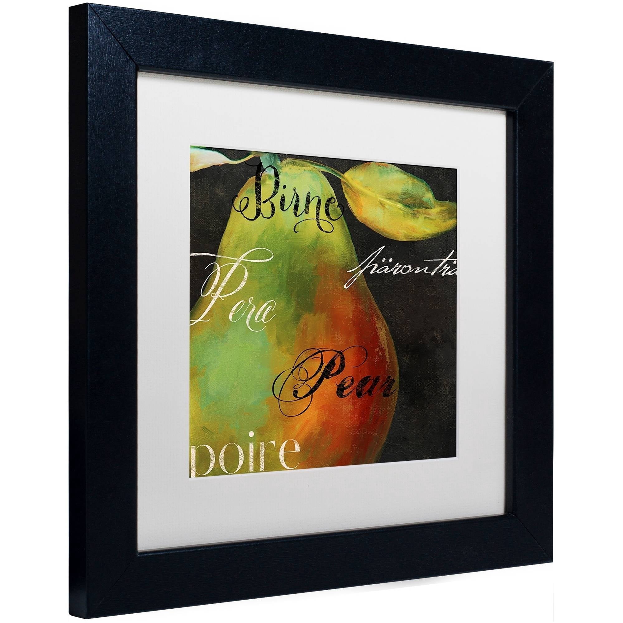 Trademark Fine Art "Painted Pear I" Canvas Art by Color Bakery White Matte, Black Frame