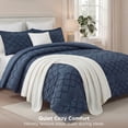 thumbnail image 5 of U by Bedsure Queen Boho Comforter Set, Boho Tufted Shabby Chic Bedding Comforter Set, 3 Pieces Vintage Farmhouse Navy Bed Set for All Seasons, Soft Bedding Set with 2 Pillow Shams, 5 of 10