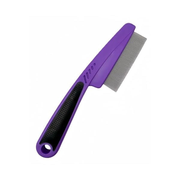 wonim44 Yumflan Dandruff Comb, Stainless Steel Fine Tooth Dandruff Remover, Professional Hair Comb for Kids and Adults (Purple)