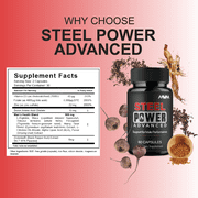 (5 Pack) Steel Power Advanced Wellness Supplement, SteelPower Maximum Strength (300 Capsules)