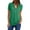 Mint Green, variant on Dazajoo Women's Zip Up V Neck Short Sleeve Casual Tunic Shirt Summer Solid Color Chiffon Blouses for Women 2024,Blue,L
