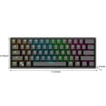 thumbnail image 3 of KQJQS 61 Keys RGB Backlit 60% Wired Gaming Keyboard, Ergonomic Waterproof Mini Compact 60 Percent Mechanical Feeling Keyboard, for PC Mac PS4 Xbox Gamer, Typist, Travel, 3 of 7