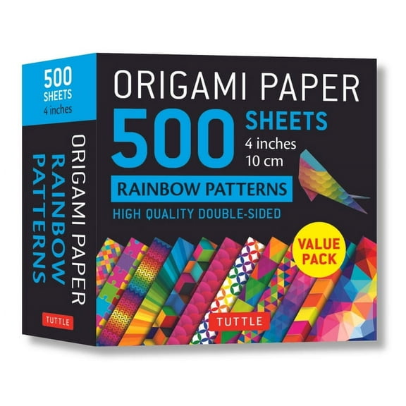 Origami Paper 500 Sheets Rainbow Patterns 4 (10 CM): Double-Sided Origami Sheets Printed with 12 Different Colorful Patterns (Other)