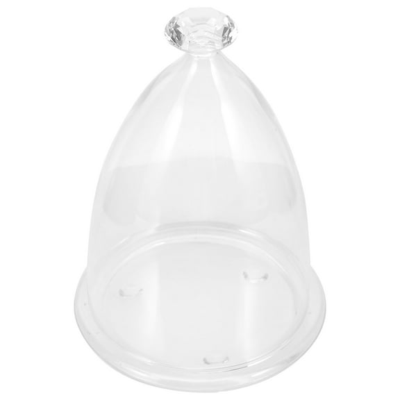 WHAMVOX  Glass Domes Flower Craft Desktop Decor Floral Centerpieces for Tables Clear Transparent
