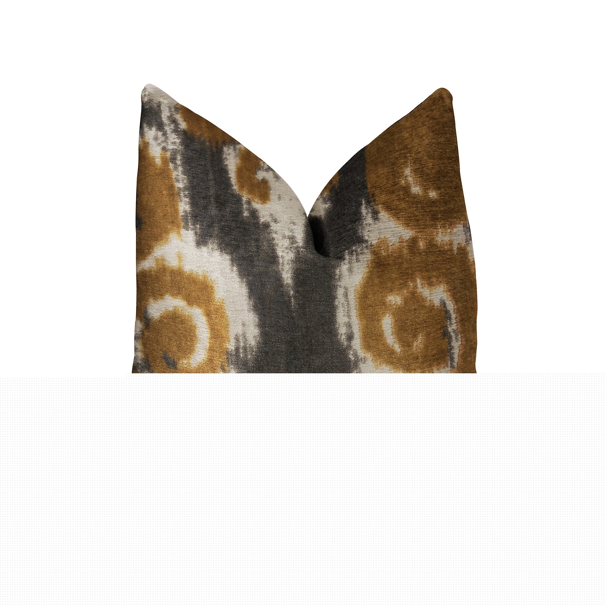 Plutus Euphoria Plush Gold Luxury Throw Pillow - Doble cara 16 "x 16" Plutus PBRA2312-1616-DP