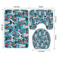 thumbnail image 3 of Dog with Pioneer Flower Bathroom Rugs Sets 3 Piece,Toilet Cover Set,Absorbent Non Slip Bathroom Mats Sets with U-Shaped Contour Rug Toilet Rug Set, 3 of 5