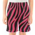 thumbnail image 2 of Pink Zebra Print Pattern Athletic Shorts Breathable with Comfort Fit Drawstring Casual Sweatshorts Small, 2 of 9
