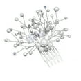 thumbnail image 1 of Bride Pearl Wedding Hair Comb Silver Bridal Side Comb Crystal Hair Accessories for Women and Girls, 1 of 8