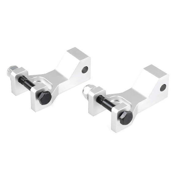 Motorcycle front footrest lowering kit (silver)