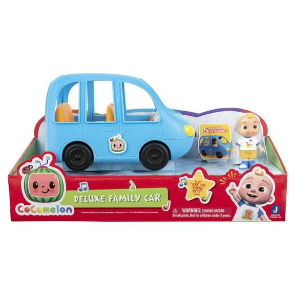 CoComelon Family Fun Car, with Sounds - Includes JJ - Plays Clip of Song, Are We There Yet - Toys for Kids, Toddlers, and Preschoolers