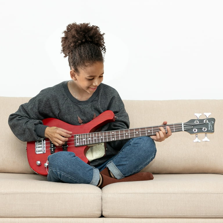 GW101 36in Small Scale Electric Bass Guitar Suit With Mahogany